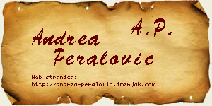 Andrea Peralović vizit kartica